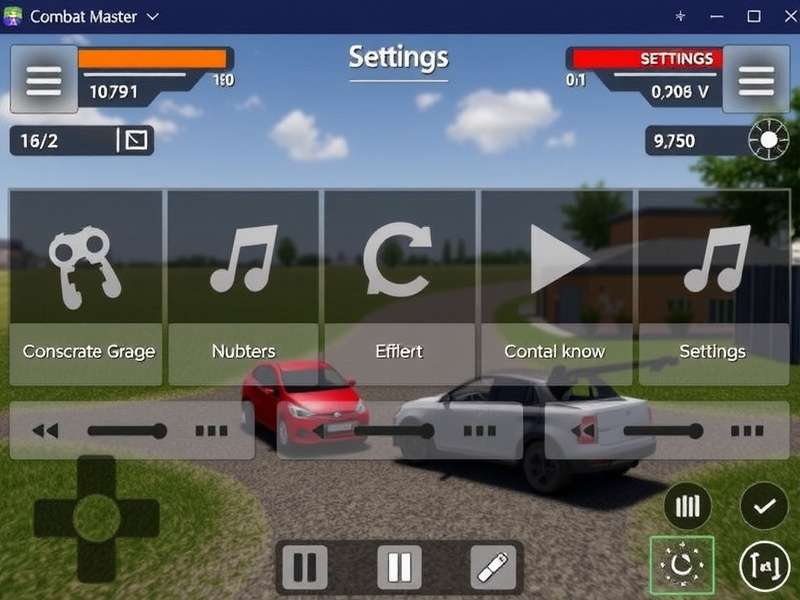 Combat Master Mobile gameplay showing custom touch controller layout on screen