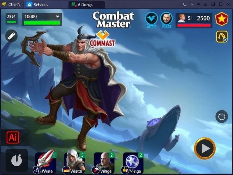 Combat Master Mobile gameplay with optimized settings overlay