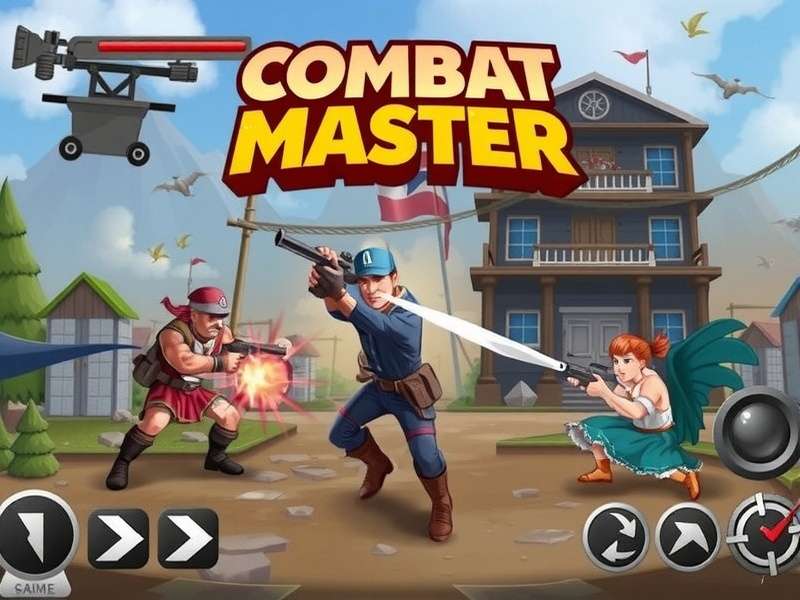 Combat Master Old Version Gameplay Interface showing classic HUD and weapons