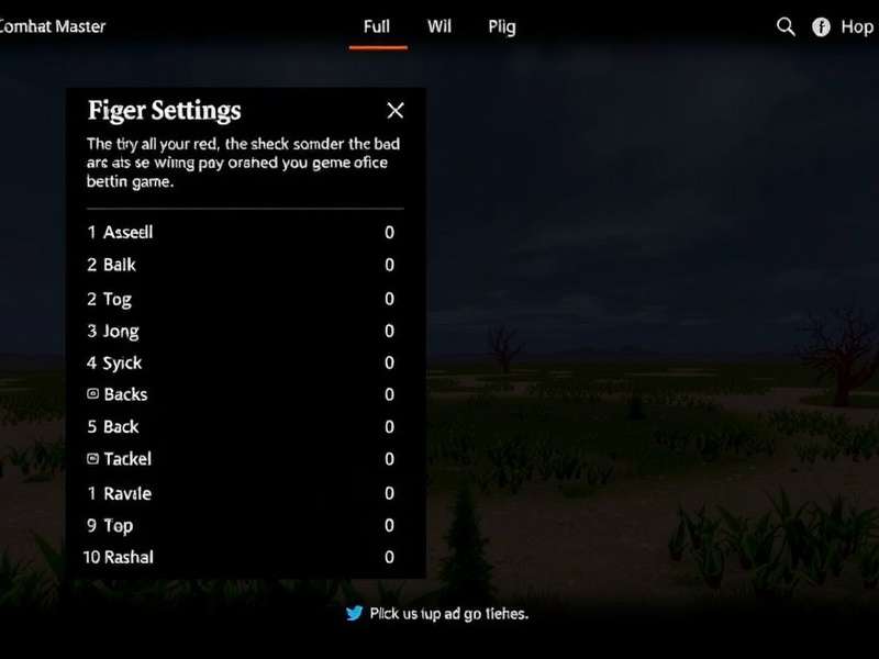 Combat Master mobile gameplay showing detailed HUD and settings interface