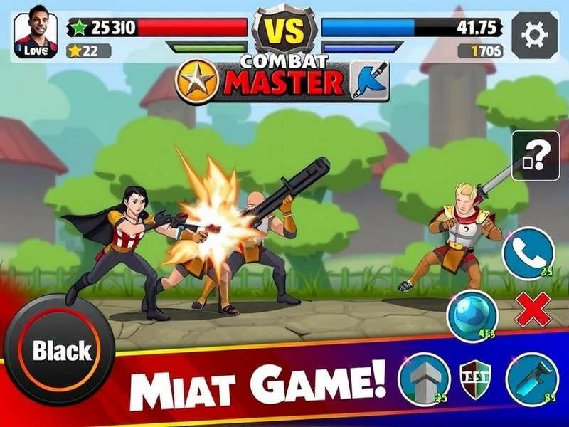 Combat Master gameplay screenshot showing intense firefight on a desert map