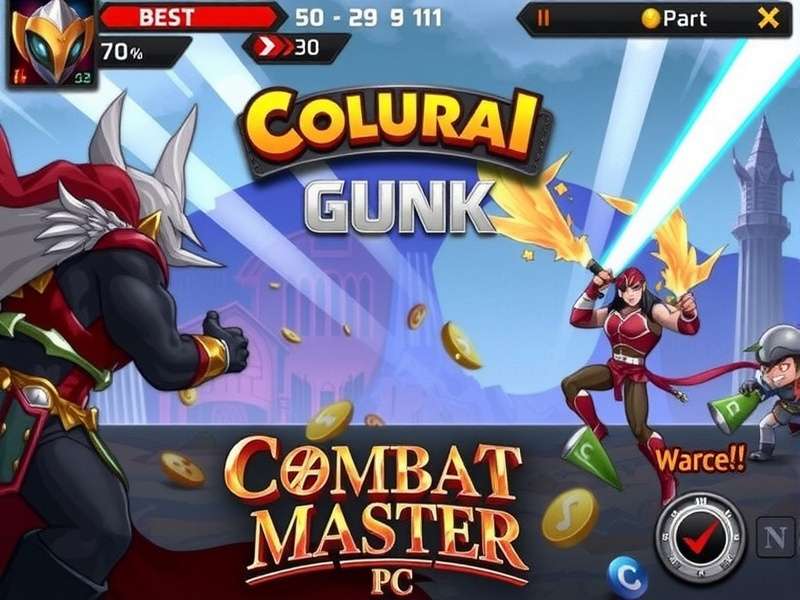 Combat Master PC gameplay showcasing intense firefight on a detailed urban map