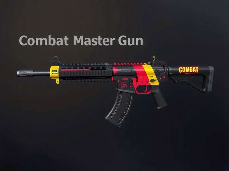 Showcase of a Mythic-tier Combat Master gun skin with glowing red and gold effects