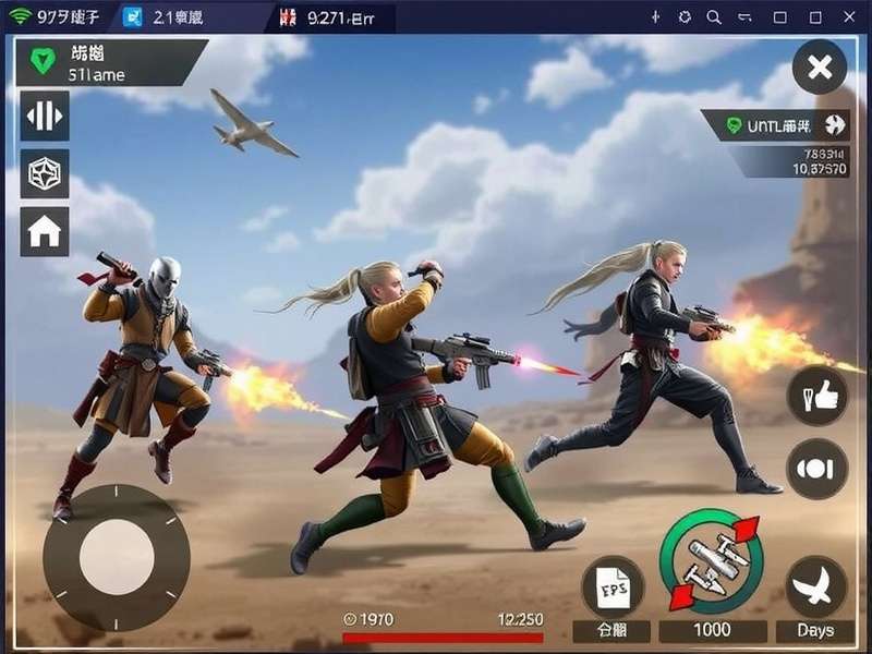 Combat Master 2025 mobile gameplay screenshot showing intense firefight