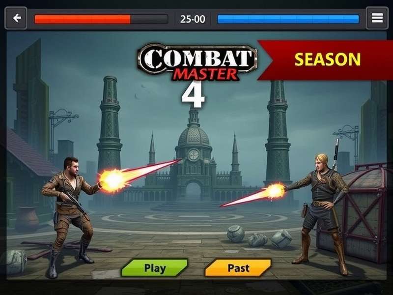 Combat Master Season 4 gameplay on PC showing intense firefight in urban map