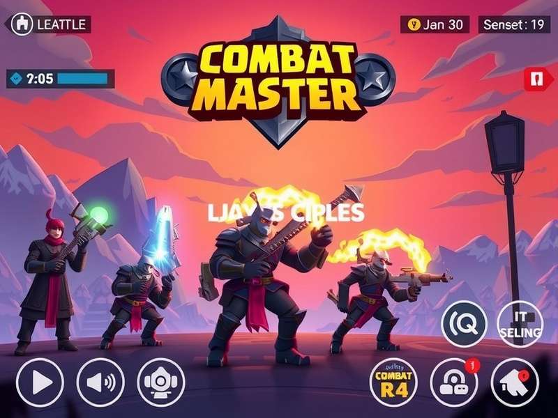 Combat Master Battle Royale gameplay screenshot showing intense final circle combat