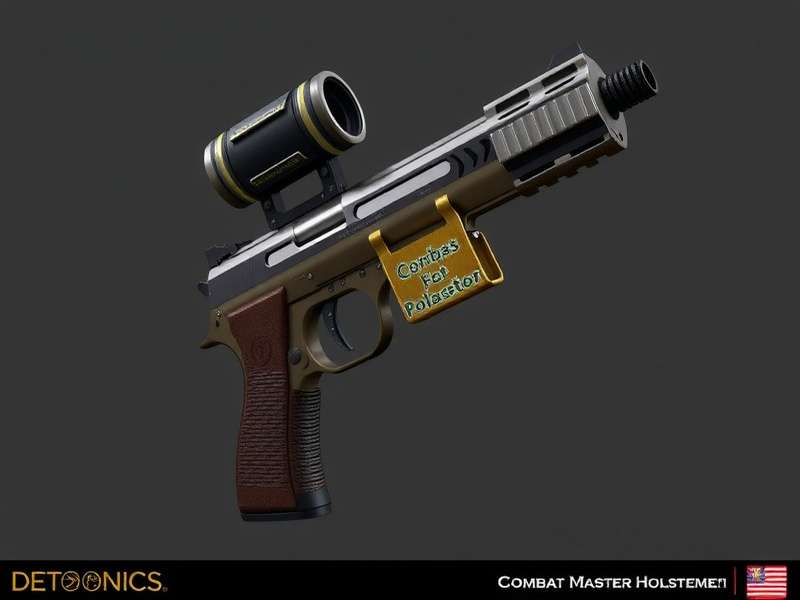 Detonics Combat Master Holster equipped on a character in-game, showcasing its sleek design and tactical attachment points.