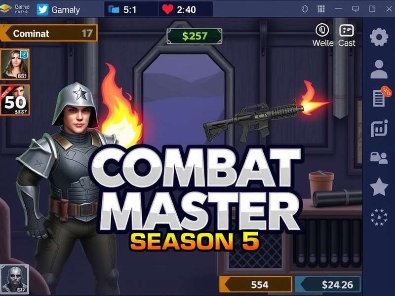 Combat Master Season 5 Key Art showcasing new operator and chaotic battlefield