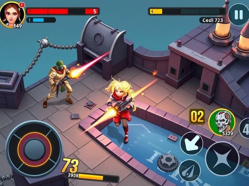 Combat Master 4K Gameplay screenshot showing intense firefight in urban environment