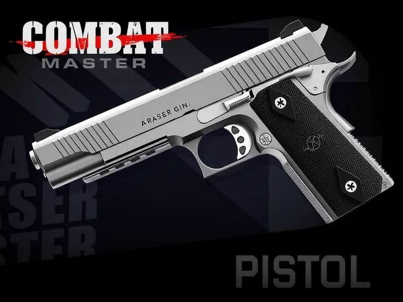 Combat Master Pistol Airsoft Gun full-body view with tactical grip and metal slide