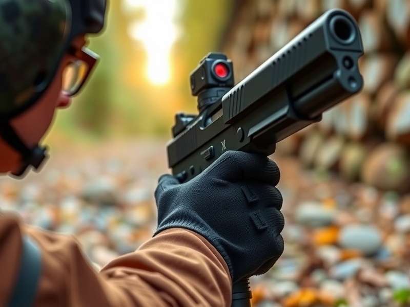 Jw3 Tti Combat Master Pistol Airsoft — full side profile with custom grip and slide serrations