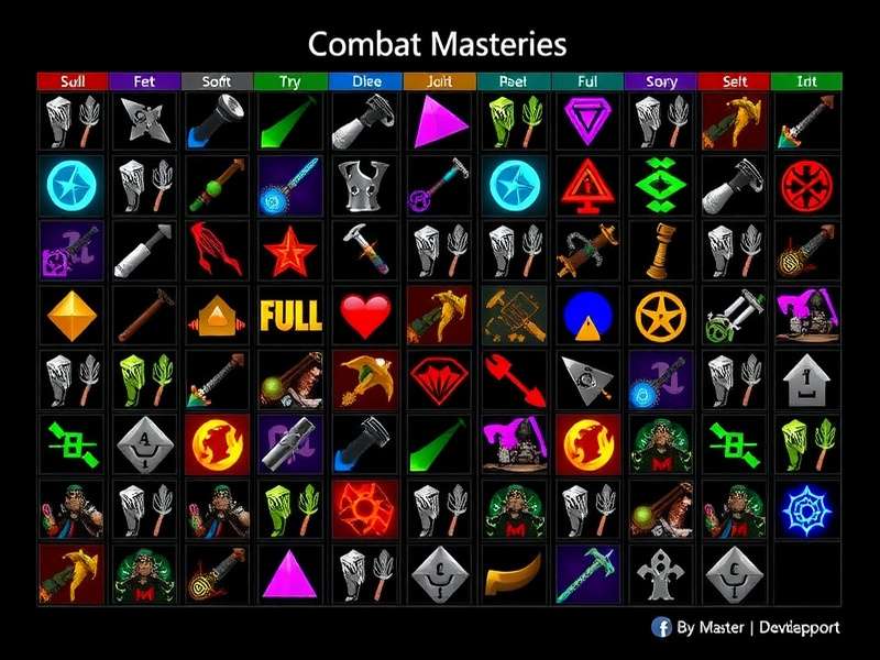 Combat Masteries Osrs Grid visual overview showing the complete mastery grid layout with tiered nodes and connections
